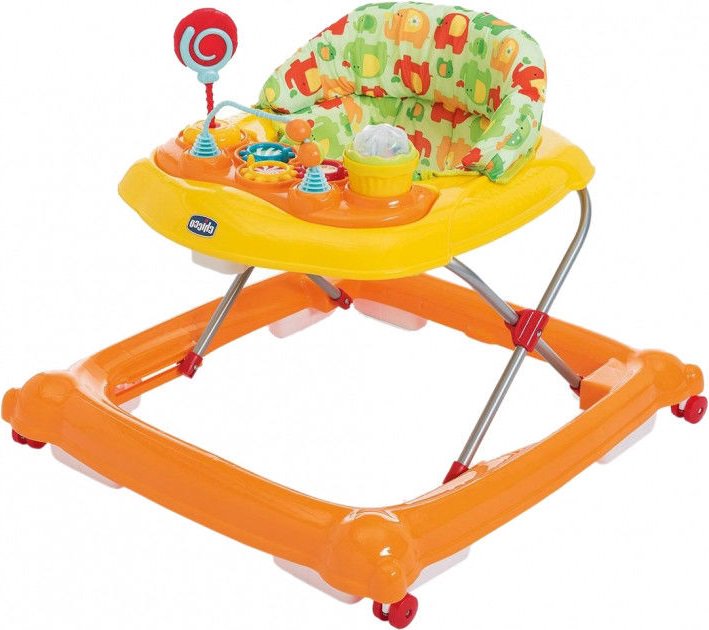 Ходунки Chicco Baby Walker Circus Orange Wave оранжевые купить,NaN