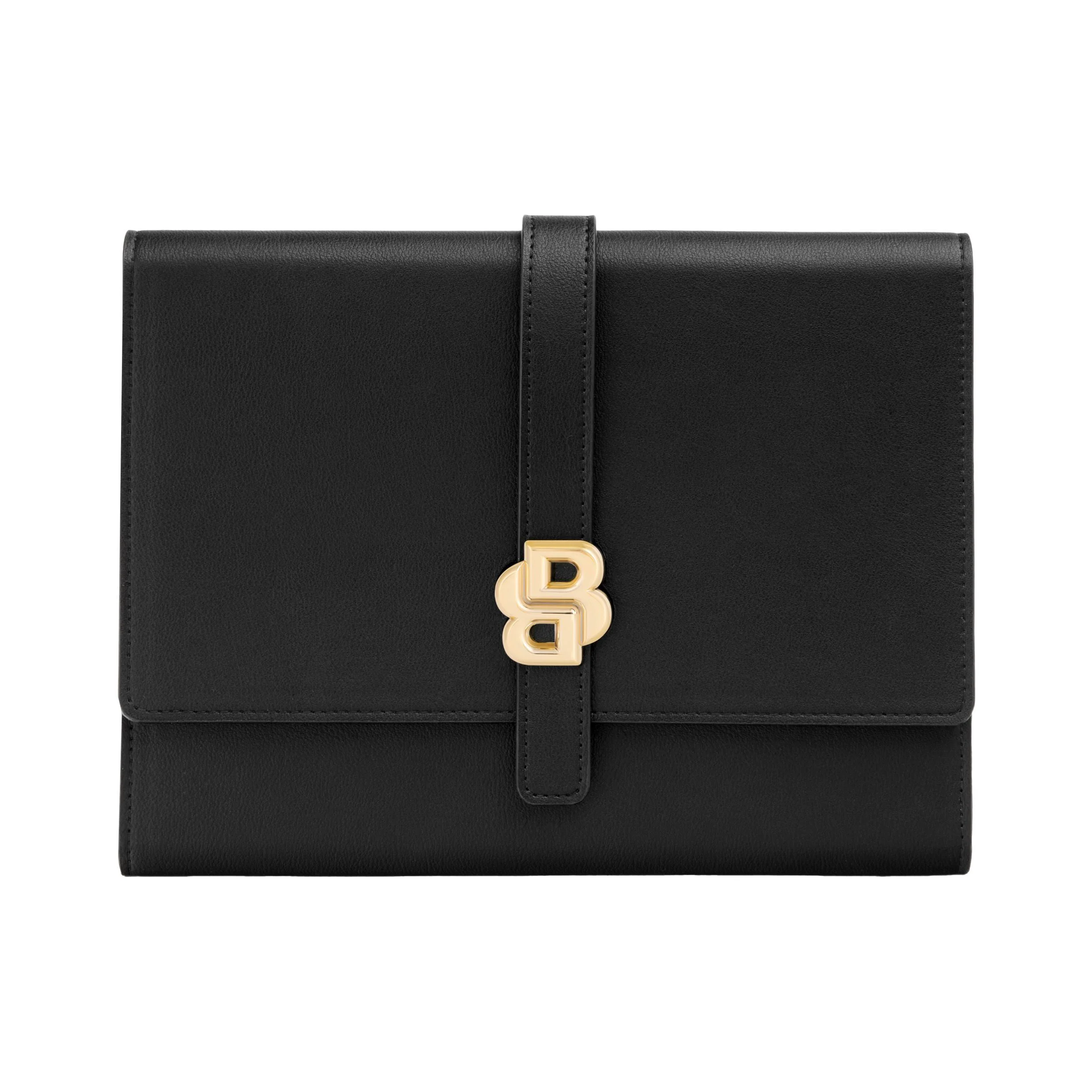 Папка для документов Hugo Boss Double B HDM520A A5 черно-золотистая купить,89000