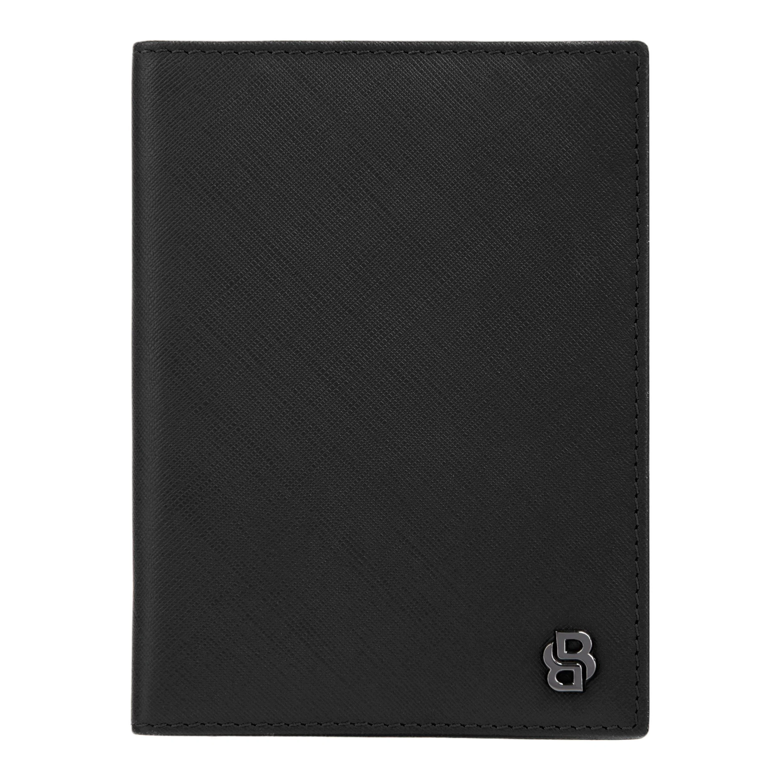 Обложка для паспорта Hugo Boss Double B Saffiano HLP526A черная купить,69000