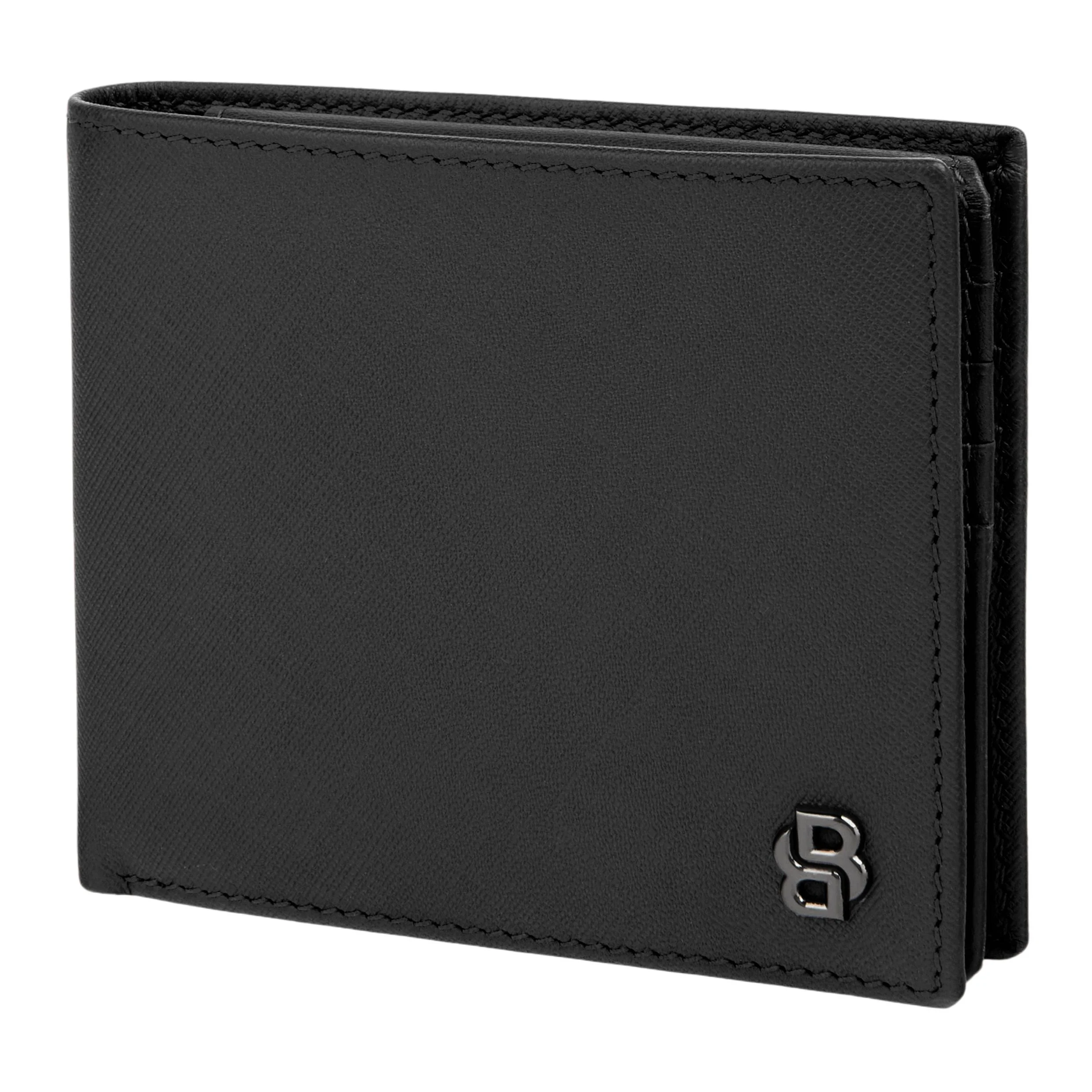 Портмоне Hugo Boss Double B Saffiano HLY526A с клапаном черное купить,89000