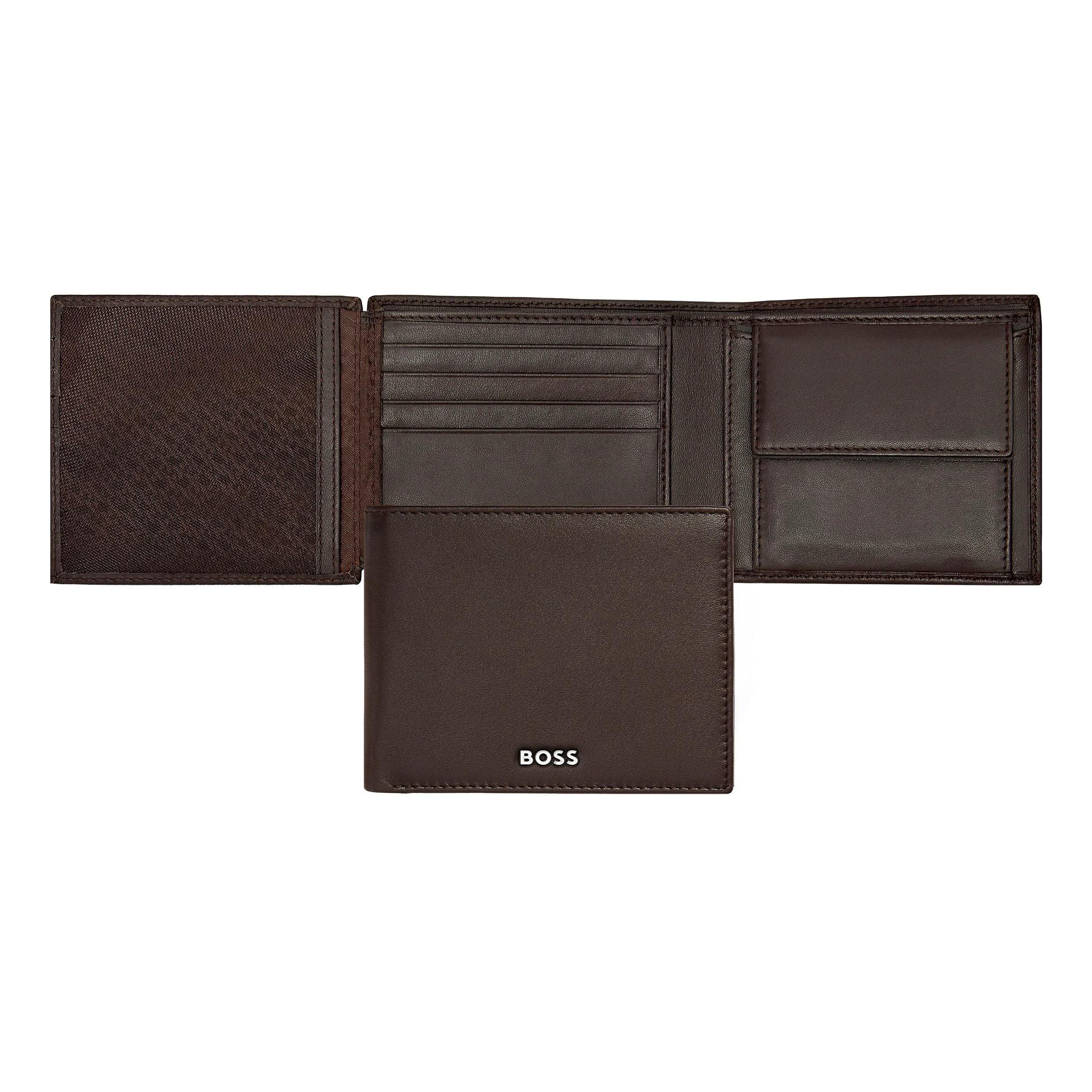 Портмоне Hugo Boss Classic Smooth HLN403Y с клапаном темно-коричневое купить,79000
