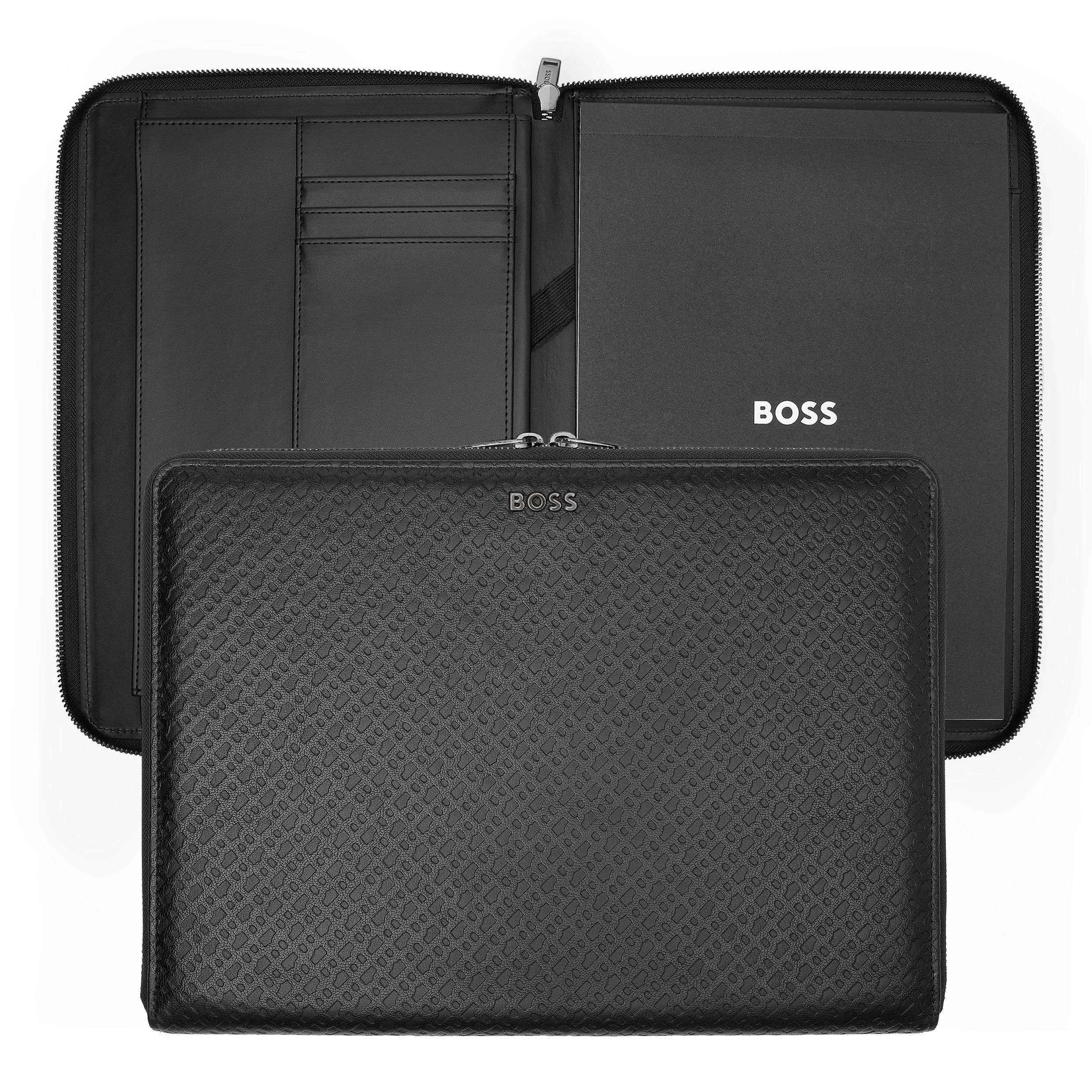 Папка для документов Hugo Boss Monogram Zipped HTA411A A4 черная купить,118000