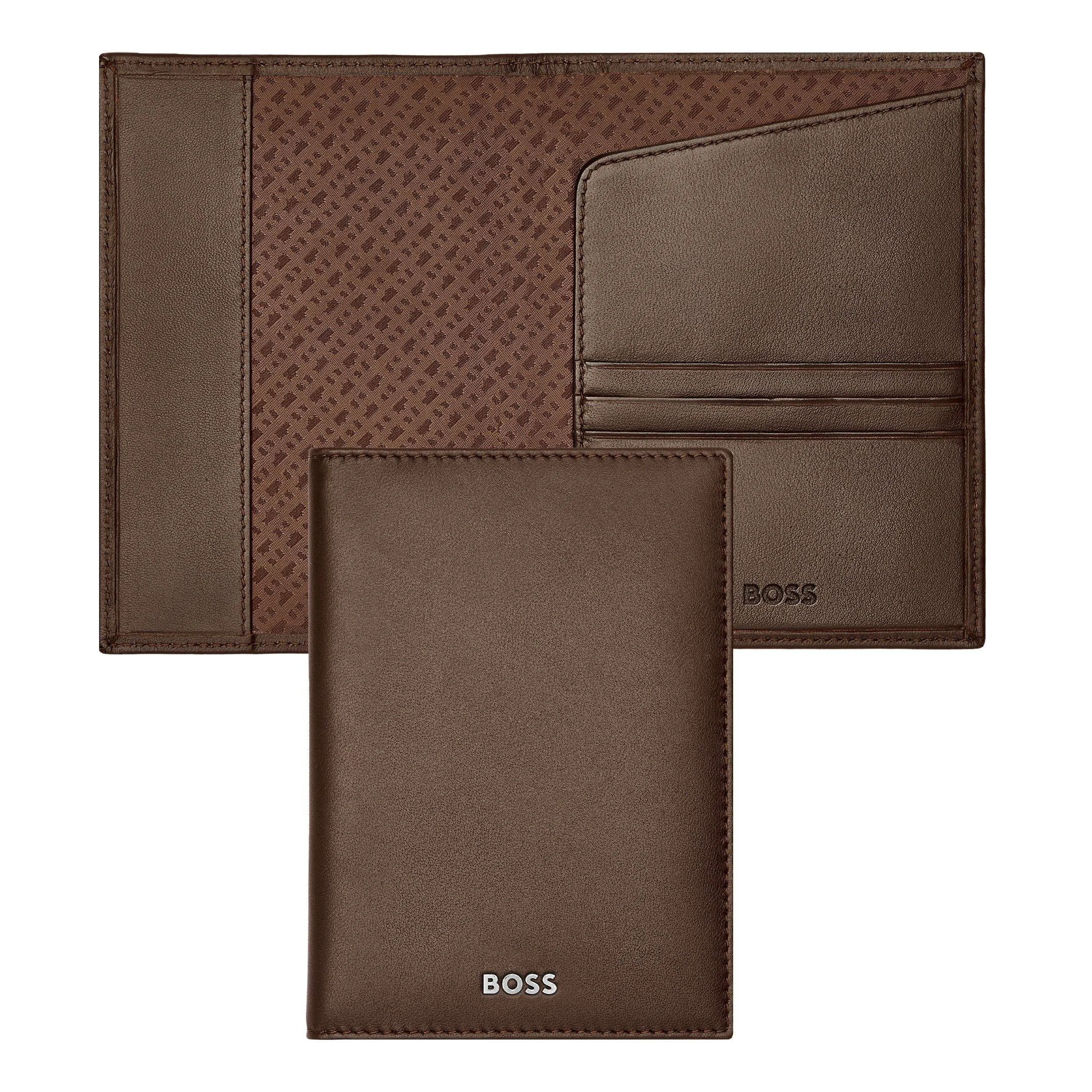 Обложка для паспорта Hugo Boss Classic Smooth HLP403Y темно-коричневая купить,69000