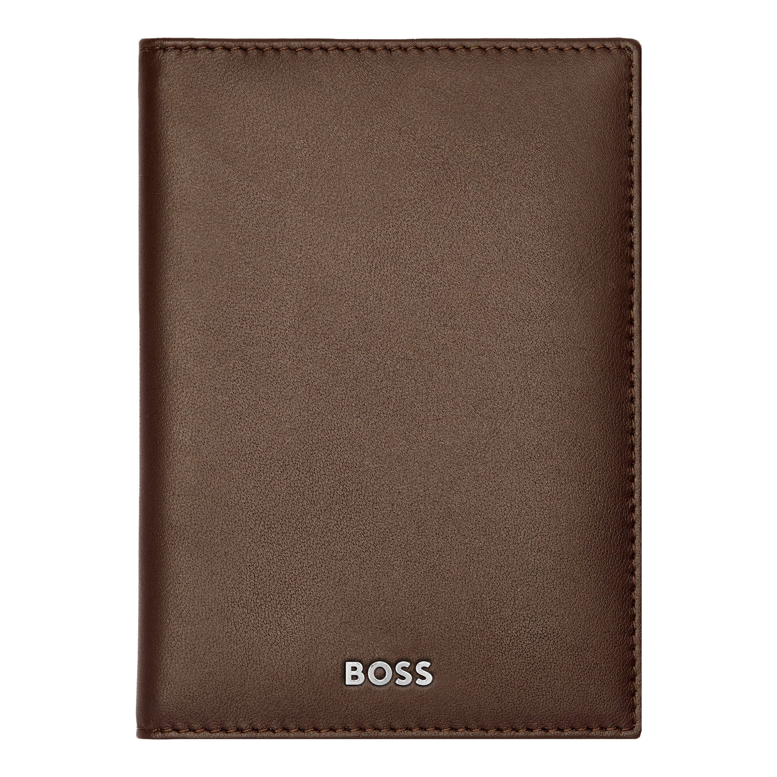 Обложка для паспорта Hugo Boss Classic Smooth HLP403Y темно-коричневая купить,69000