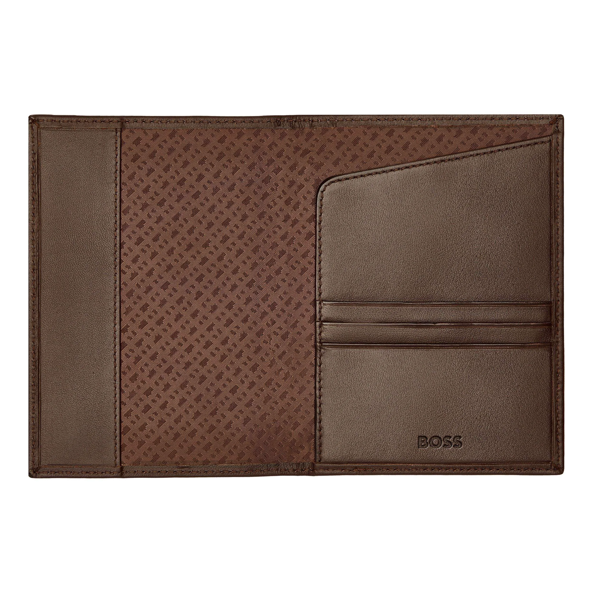 Обложка для паспорта Hugo Boss Classic Smooth HLP403Y темно-коричневая купить,69000