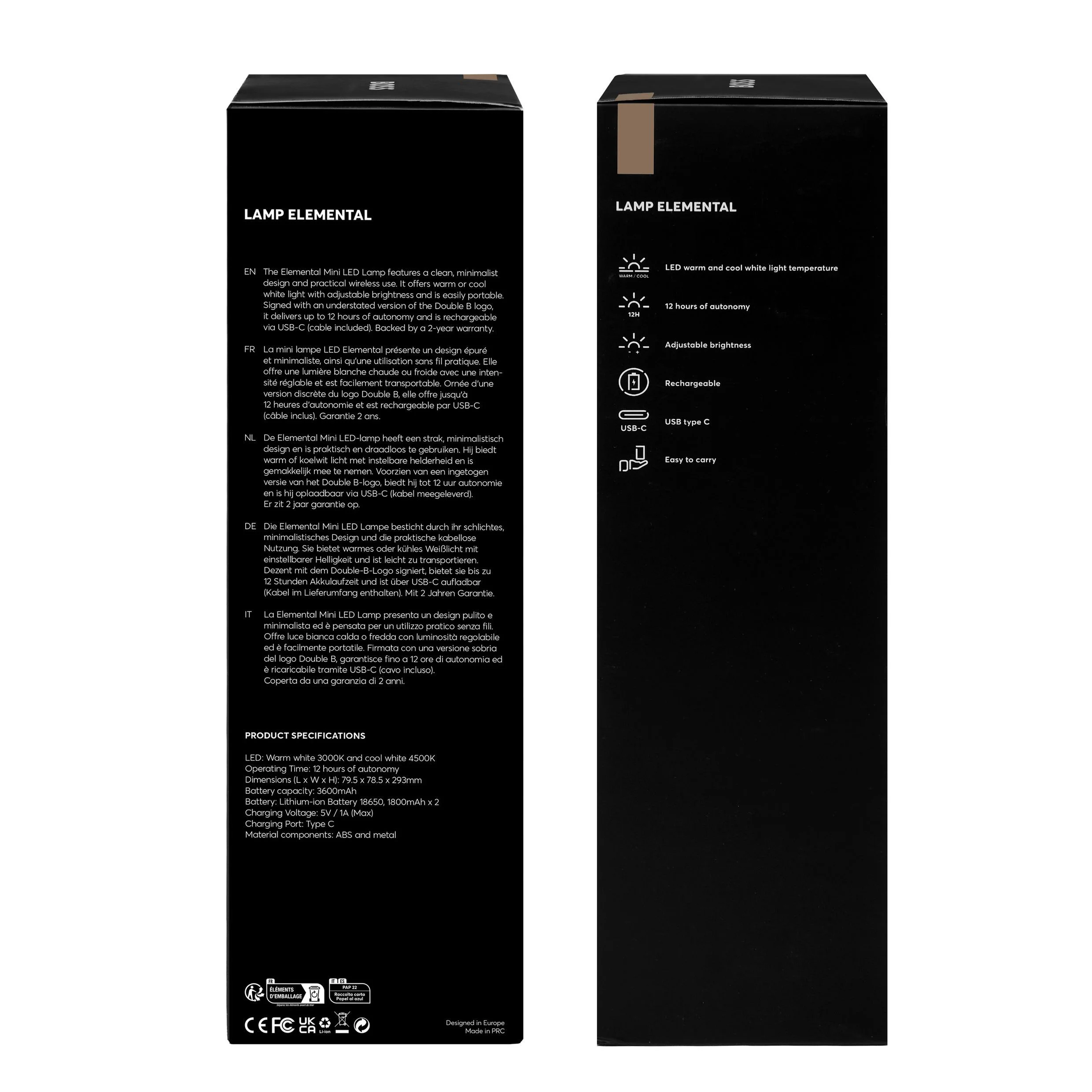 Настольная лампа Hugo Boss Elemental HAL615X коричневая купить,59000