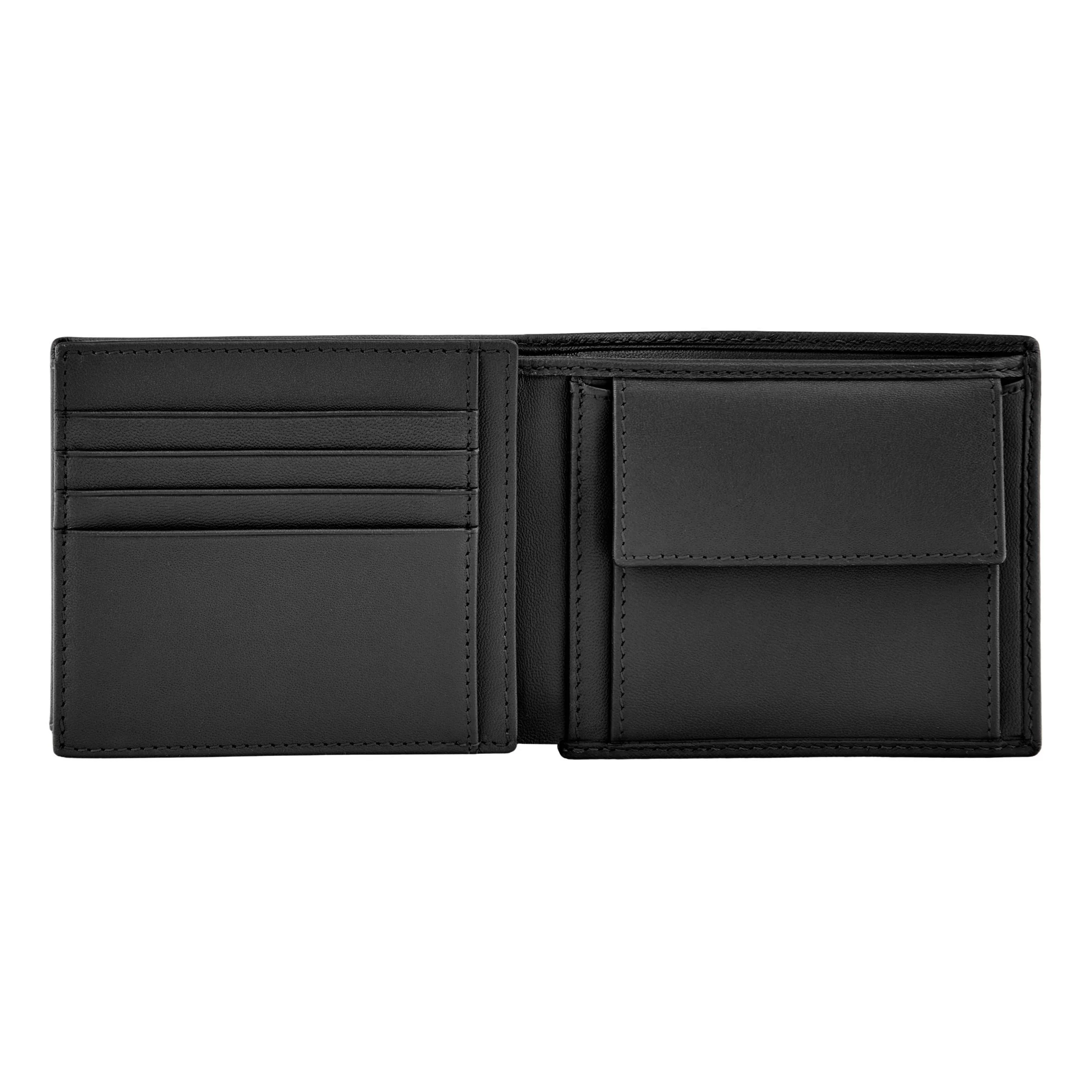 Портмоне Hugo Boss Double B Saffiano HLN526A с клапаном черное купить,79000