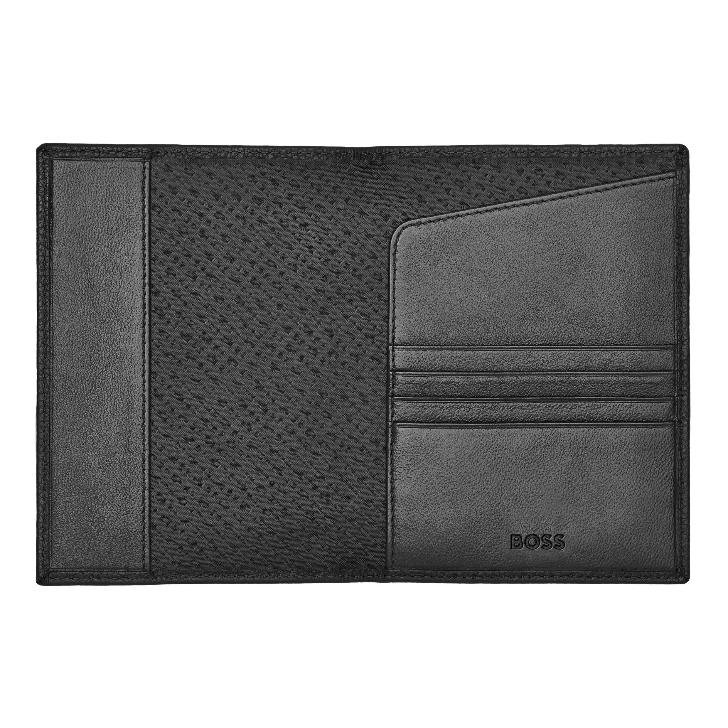 Обложка для паспорта Hugo Boss Classic Grained HLP416A черная купить,69000