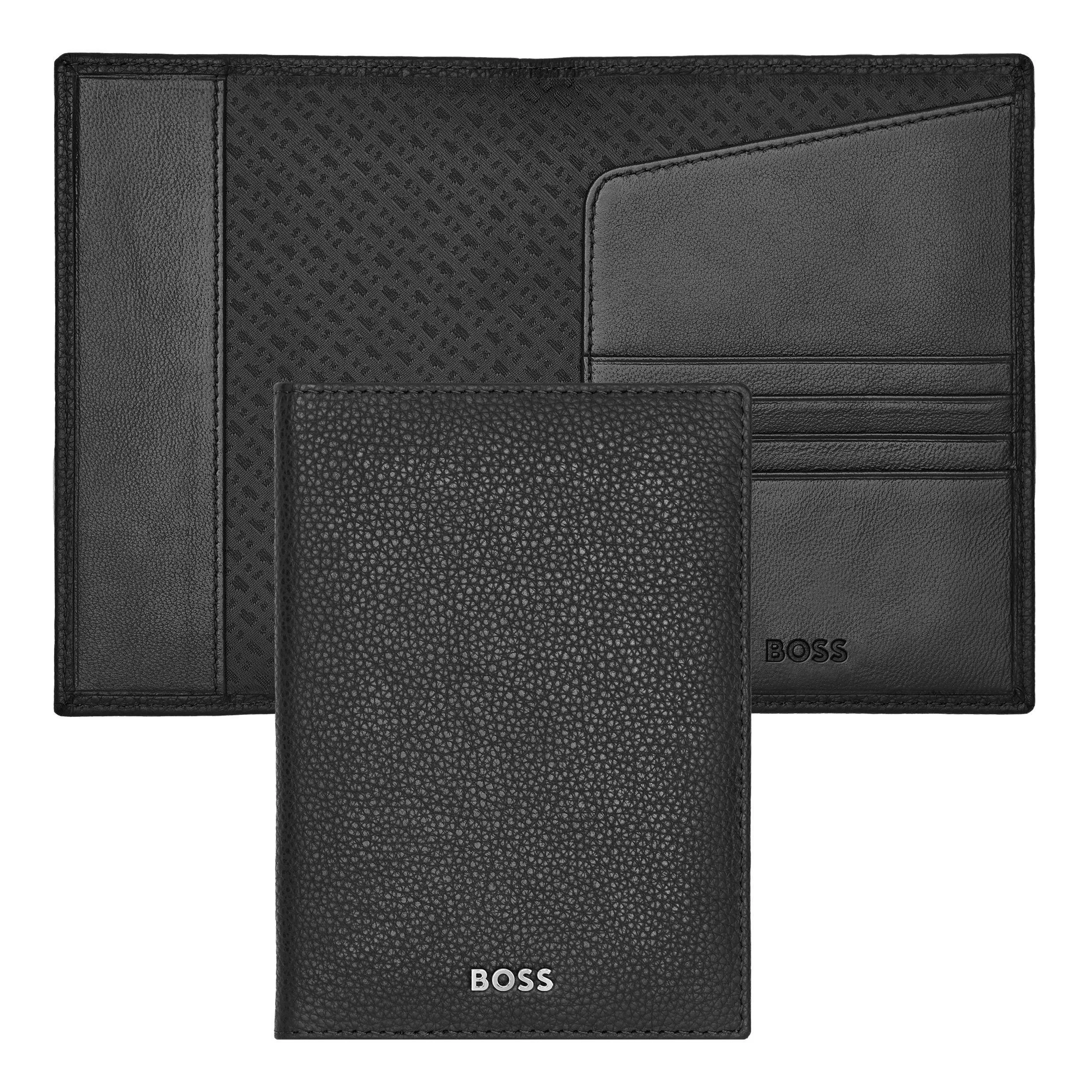 Обложка для паспорта Hugo Boss Classic Grained HLP416A черная купить,69000