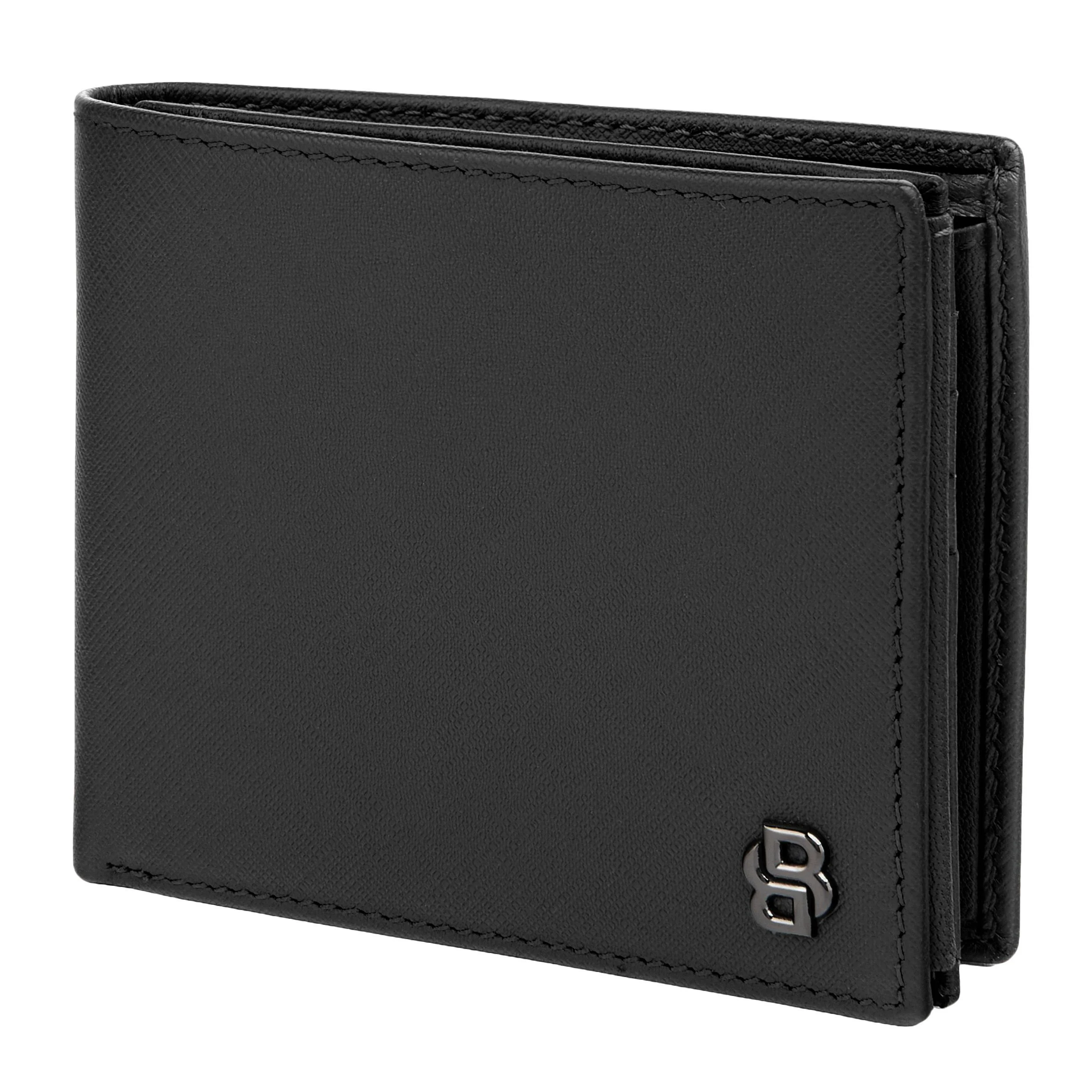 Портмоне Hugo Boss Double B Saffiano HLN526A с клапаном черное купить,79000