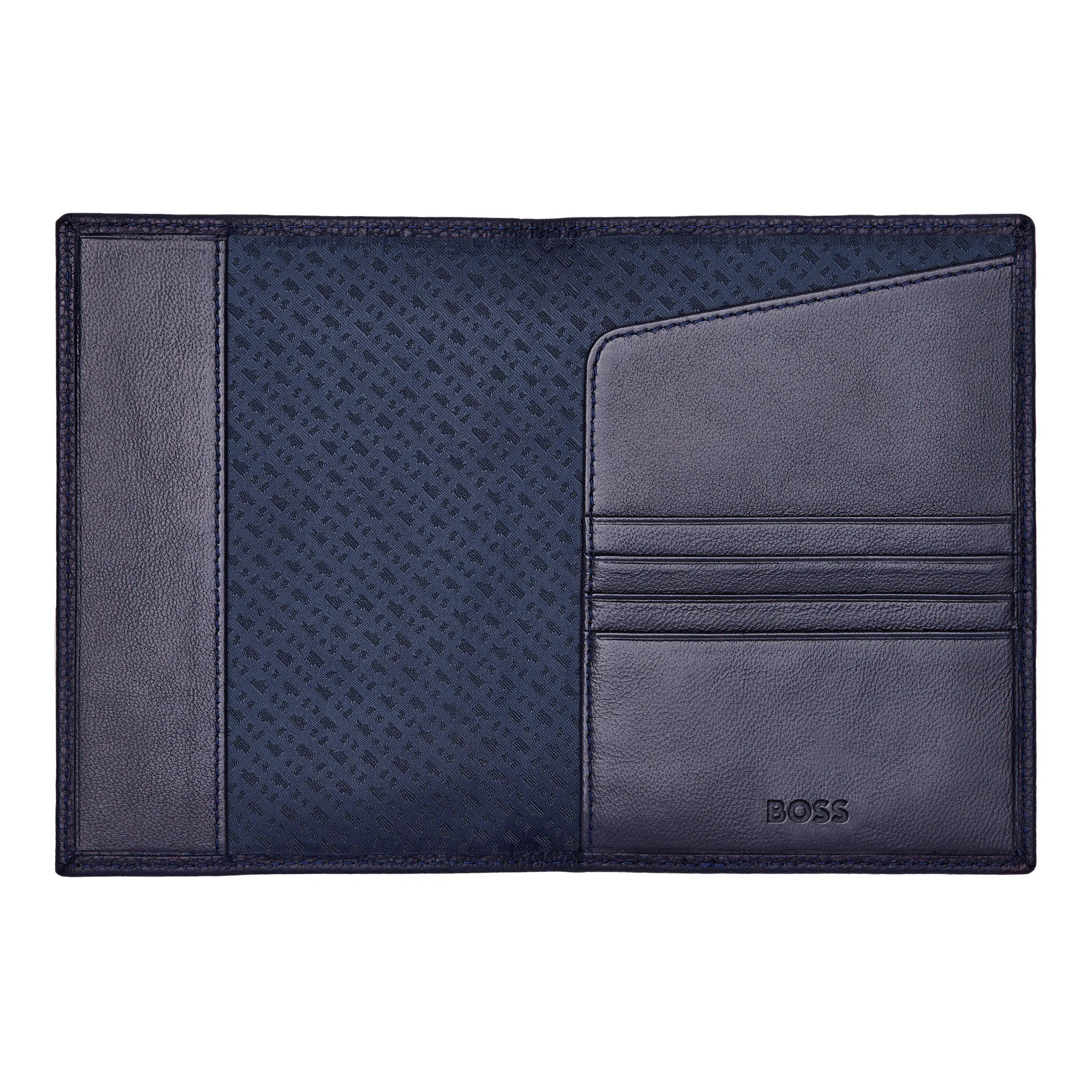 Обложка для паспорта Hugo Boss Classic Grained HLP416N темно-синяя купить,69000