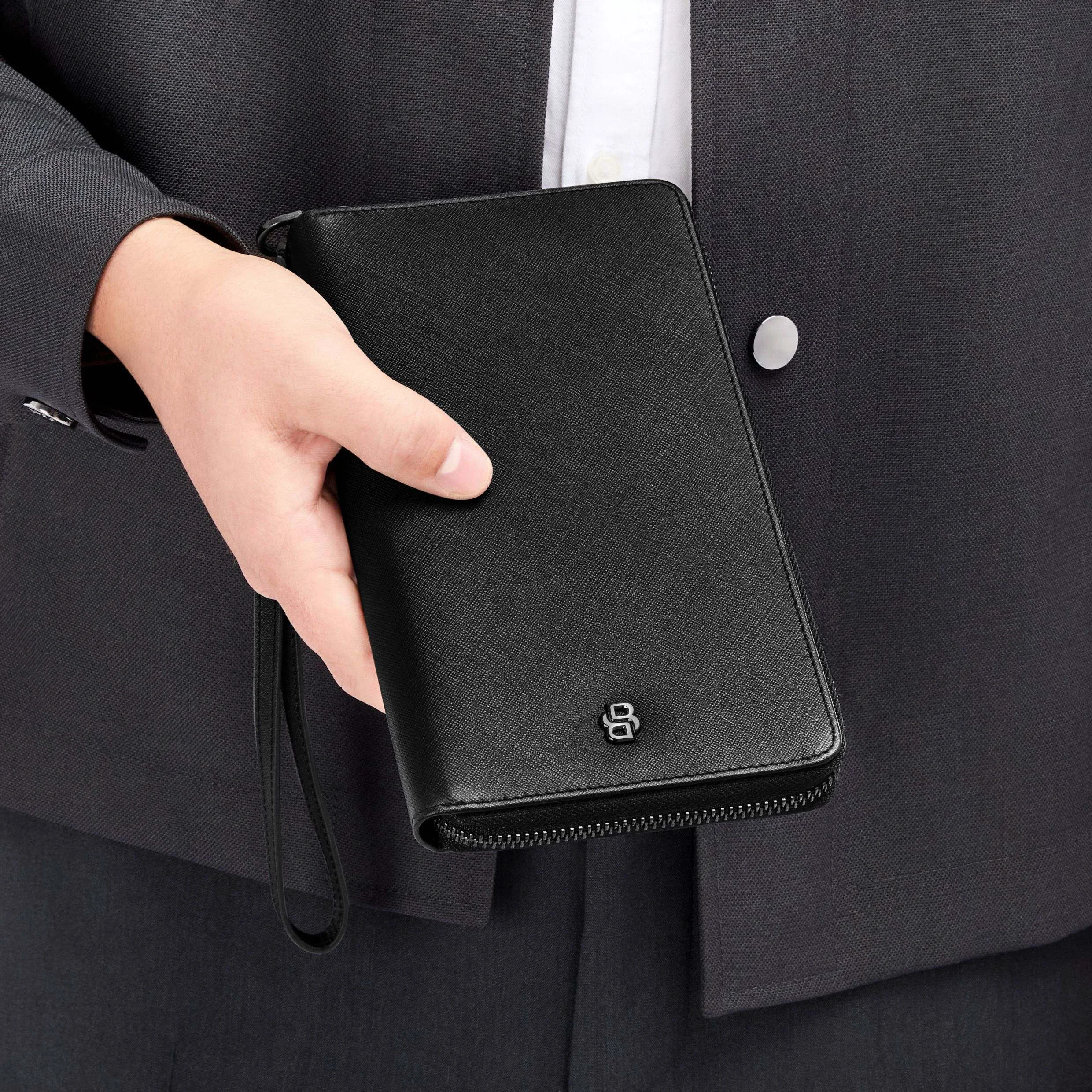 Портмоне Hugo Boss Double B Saffiano HLL526A черное купить,134900