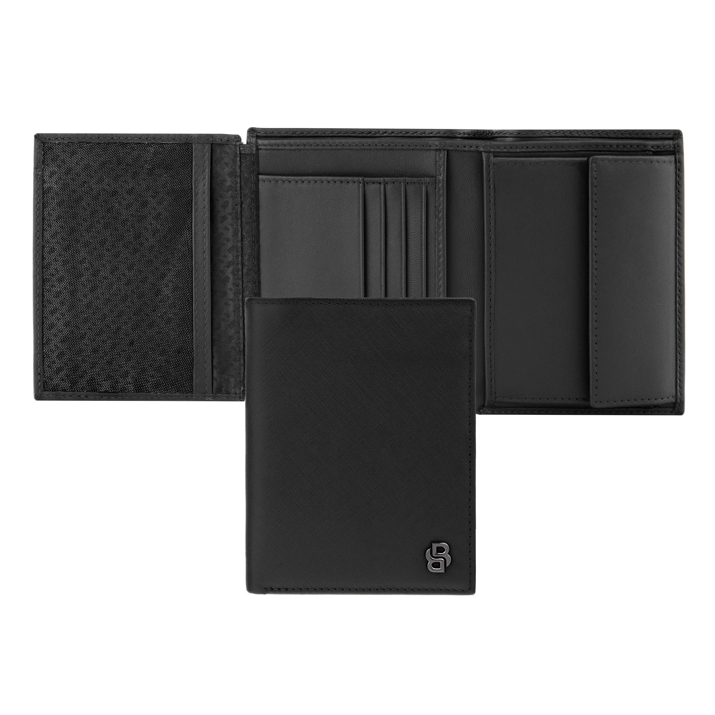 Портмоне Hugo Boss Double B Saffiano HLO526A черное купить,89000