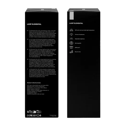 Настольная лампа Hugo Boss Elemental HAL615B серебристая