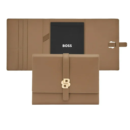 Папка для документов Hugo Boss Double B HDM520X A5 бежевая