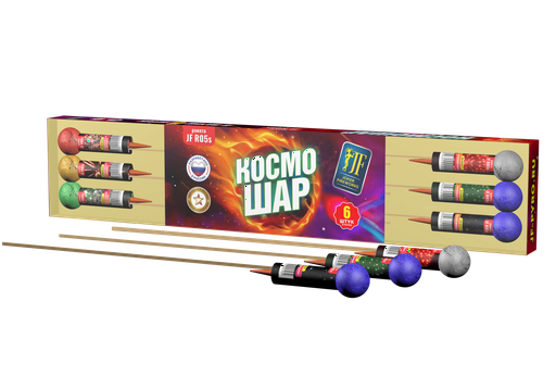 Ракета пиротехническая Joker Fireworks КосмоШар 1,6" 6 залпов