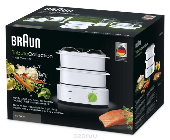 Пароварка Braun FS3000 белая - ForteMarket Пароварка Braun FS3000 белая купить,54483