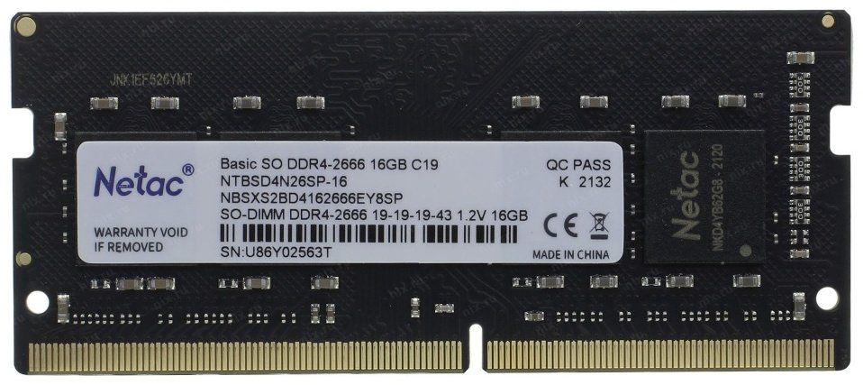 Оперативная память Netac NTBSD4N26SP-16 16 Гб