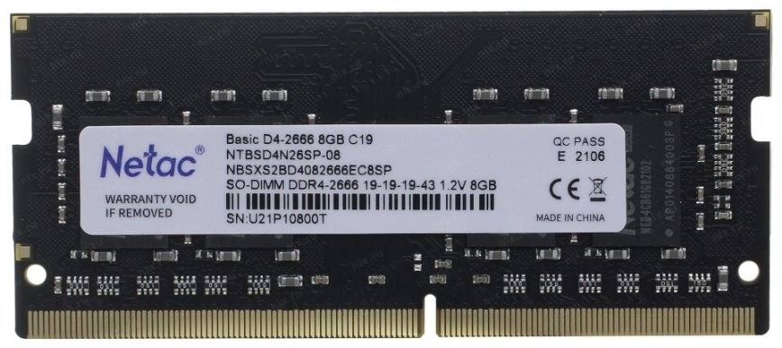 Оперативная память Netac Basic NTBSD4N26SP-08 8 Гб