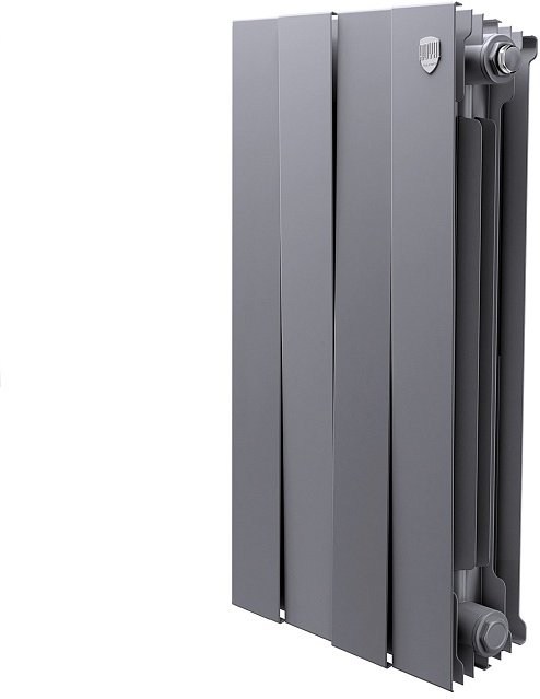 Радиатор биметаллический Royal Thermo PianoForte 100/500 Silver Satin 4 секции 