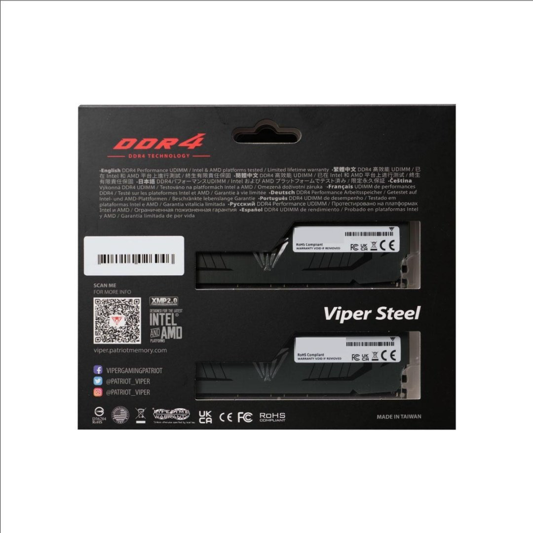 Оперативная память Patriot Viper Steel DDR4 PVS416G320C6K 16 Гб купить,NaN