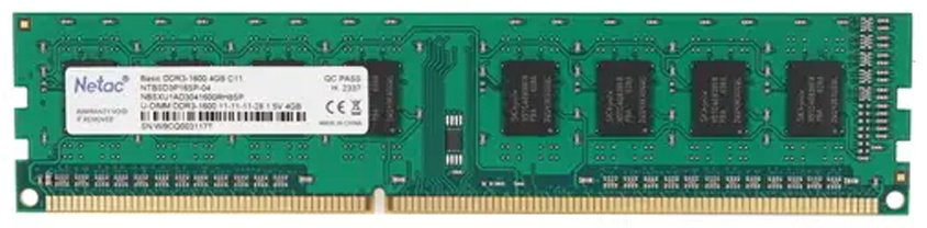 Оперативная память Netac Basic NTBSD3P16SP-04 4 Гб купить,14600