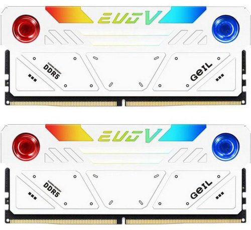 Оперативная память Оперативная память GEIL EVO V RGB 7200Mhz DDR5 32GB Kit (2x16GB), White, GESW532GB7200C36ADC купить,NaN