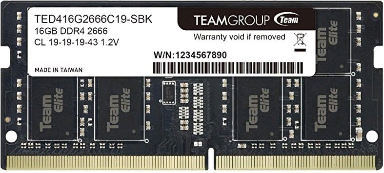 Оперативная память Team Group TED416G2666C19-S01/SBK 16Gb купить,NaN