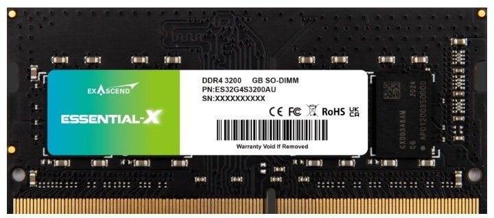 Оперативная память Exascend Essential-X, ES08G4S3200AU 8 Гб купить,NaN