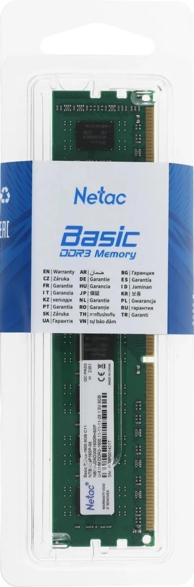 Оперативная память Netac Basic NTBSD3P16SP-08 8 Гб купить,12690