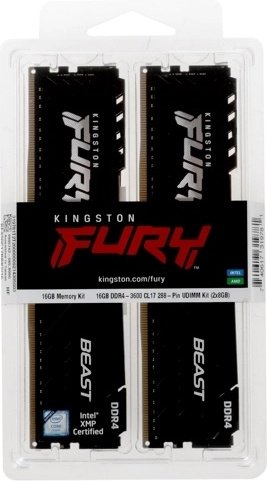 Оперативная память Kingston Fury Beast KF436C17BBK2/16 16GB купить,169341