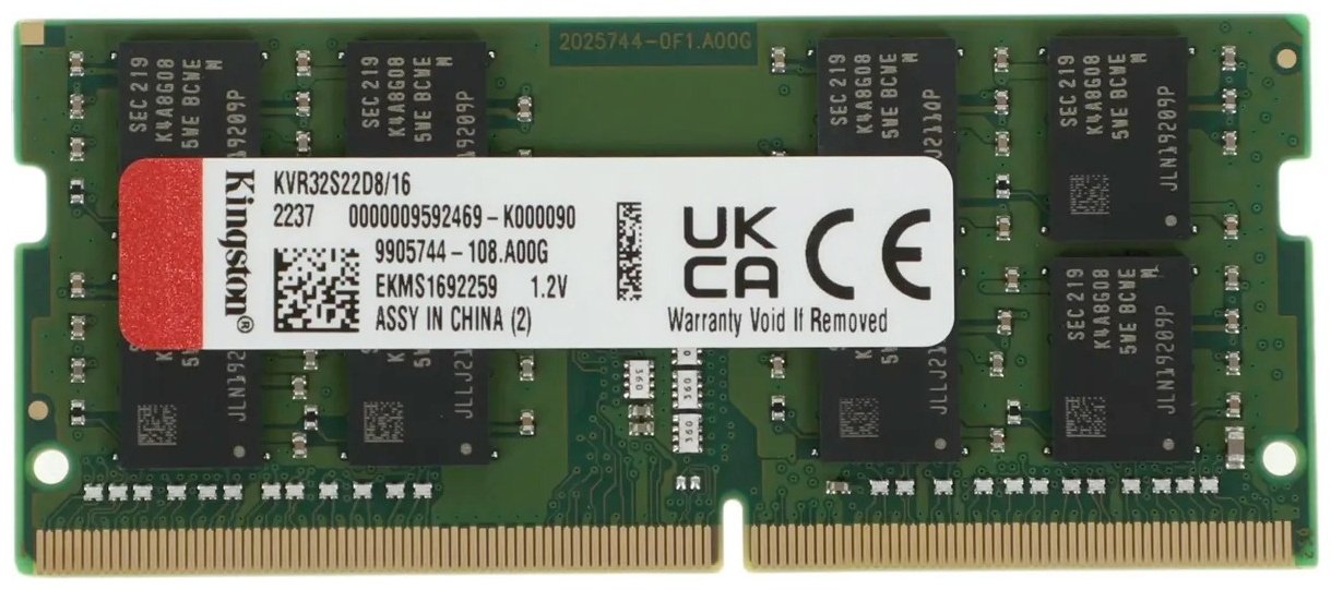 Оперативная память Kingston KVR32S22D8/16WP 16 Гб купить,NaN