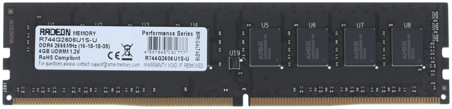 Оперативная память AMD Radeon R744G2606U1S-U 4 Гб