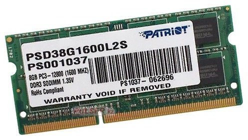 Оперативная память Patriot PSD38G1600L2S 8 Гб