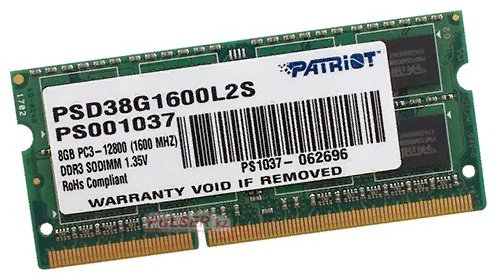 Оперативная память Patriot PSD38G1600L2S 8 Гб