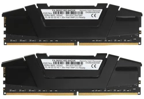 Оперативная память G.SKILL RipJaws V F4-3600C18D-64GVK 64 Гб купить,NaN