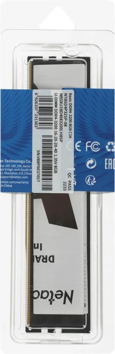 Оперативная память Netac NTBSD4P32SP-08 8 Гб