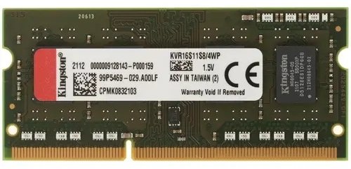 Оперативная память Kingston KVR16S11S8/4WP 4 Гб купить,NaN