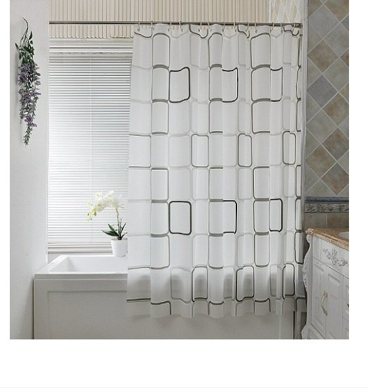 Штора Potato P8865 180x180 белый, полиэстер купить,30700