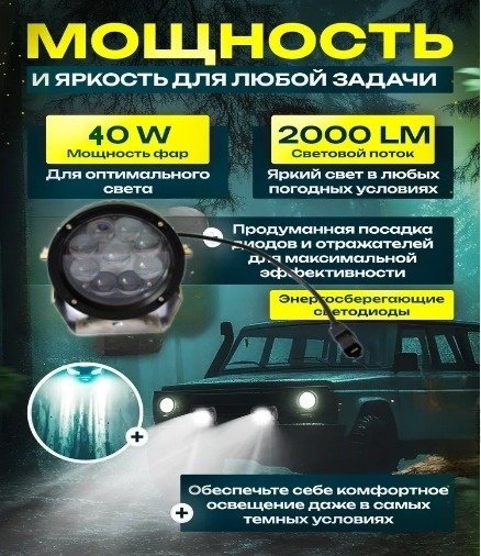 Nova светодиодная фара WL0945R 45 Вт круглая купить,33000
