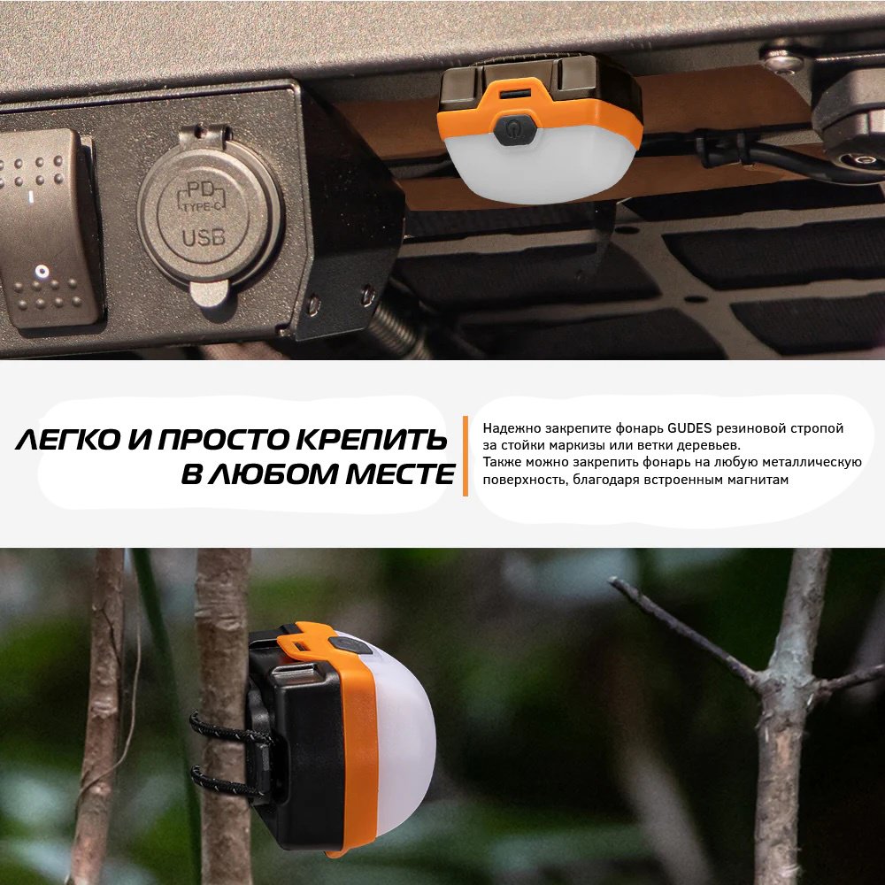 Фонарь GUDES GD-OL4-AW кемпинговый оранжевый купить,25000