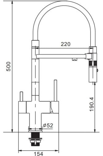 Смеситель с гибким изливом Rose R958C, латунь, цвет белый купить,152000