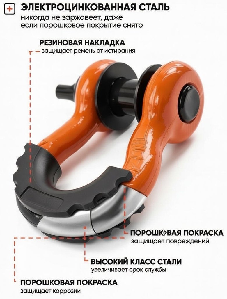 GUDES шакл GD-SKL-3/4- ORANGE 10 м купить,4700