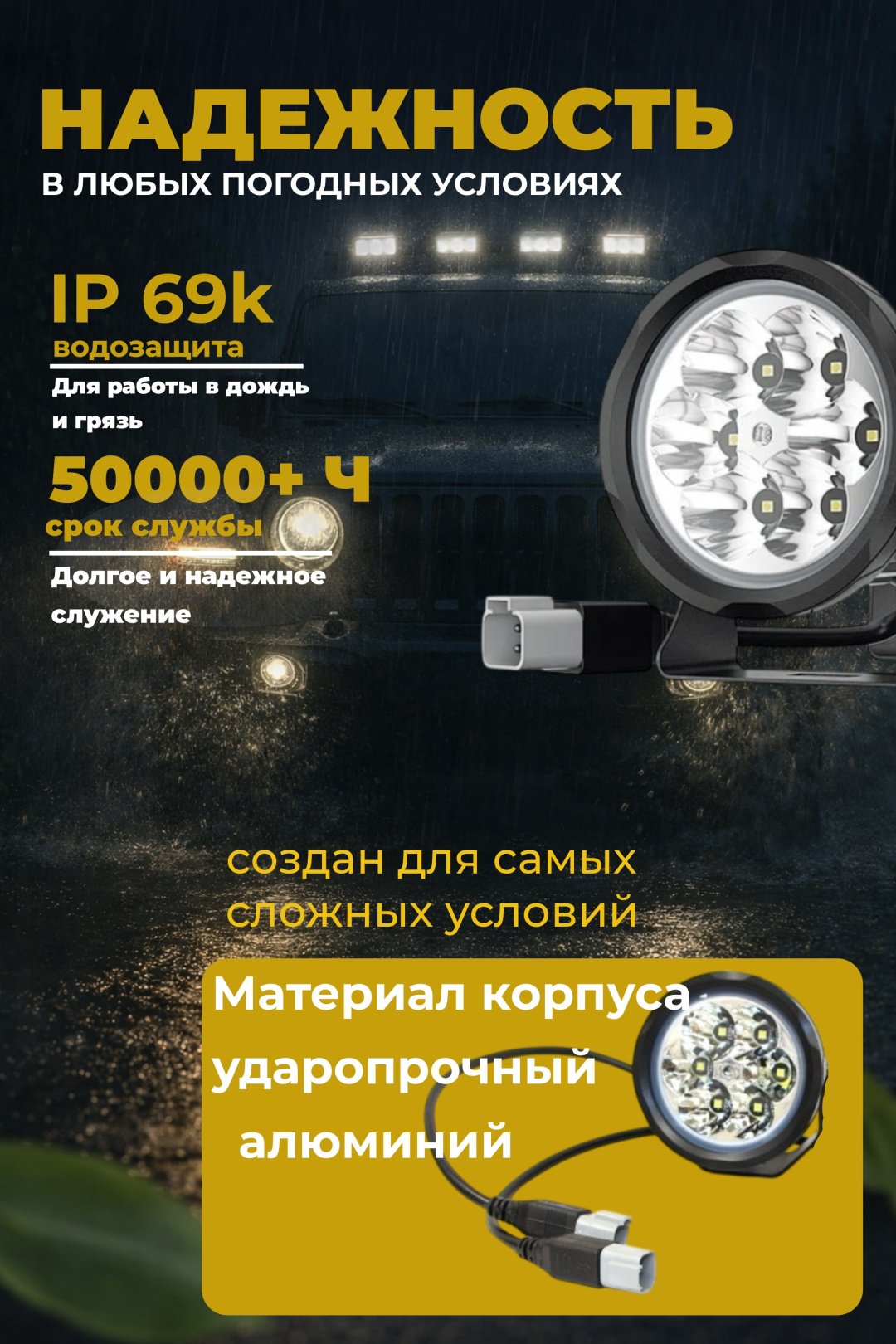 AURORA светодиодная фара ALO-R-4-C24T3 60 Вт Вт круглая купить,68500