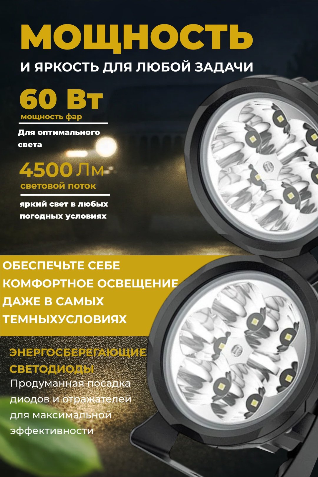 AURORA светодиодная фара ALO-R-4-C24T3 60 Вт Вт круглая купить,68500