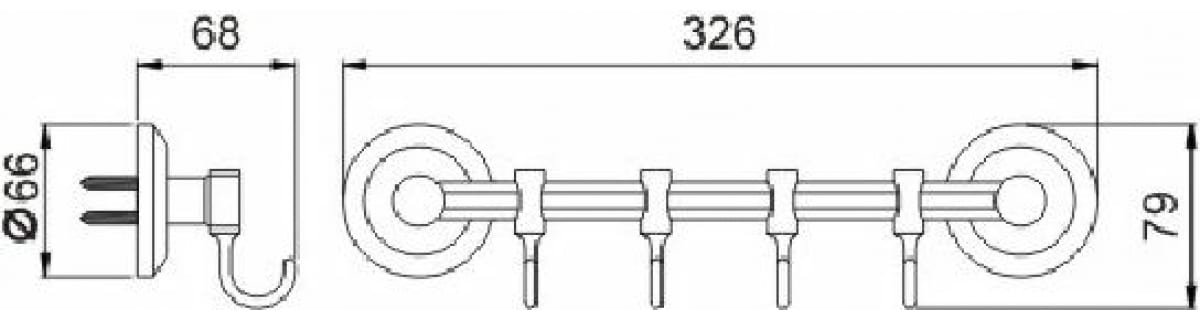 Potato крючок P117-4 1 шт, металл