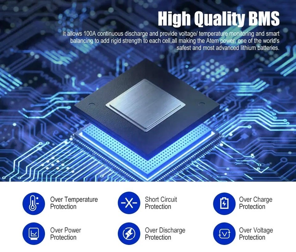 Аккумулятор ATEM POWER 85000000118 LifePo4 100 Ач прямая купить,365000