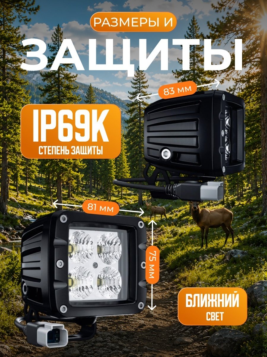 AURORA светодиодная фара ALO-2-E4F Infrared 12 Вт квадратная купить,63000