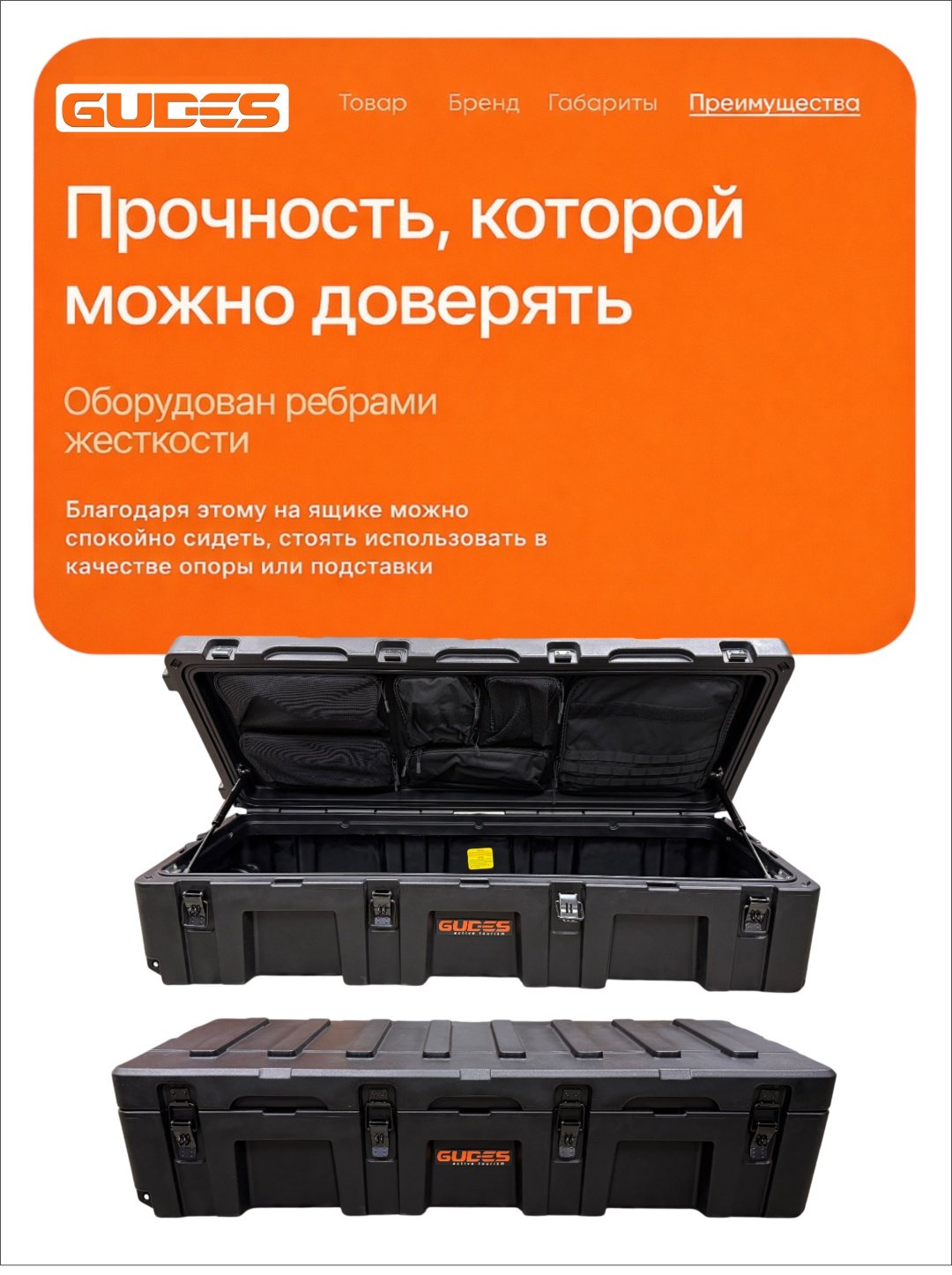 GUDES Экспедиционный ящик GD-PB-122-BL-V7 черный купить,152000