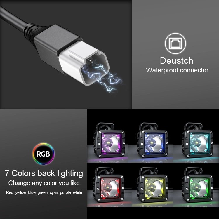 AURORA светодиодная фара ALO-D1-2-P23-RGB 40 Вт квадратная купить,64500